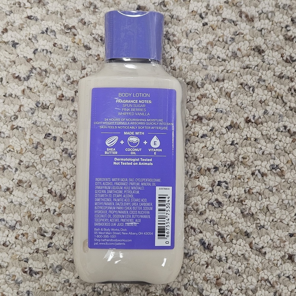 ONE Bath & and Body Works COTTON CANDY CLOUDS Body Lotion 8 Oz NEW! - Picture 2 of 2